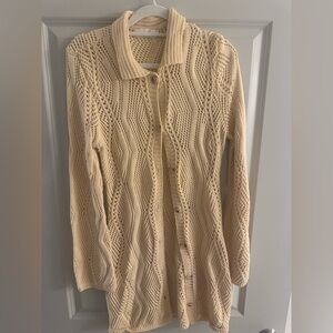 Trendy Boutique Cream Knit Cardigan